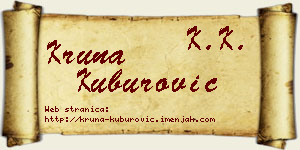 Kruna Kuburović vizit kartica
